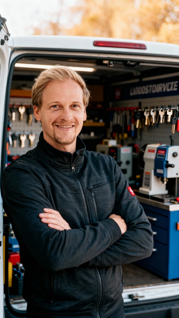 Schlüssel und Zylinder auf einer Werkbank
